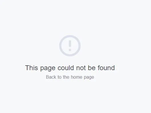 Fejlside i browseren med beskeden This page could not be found