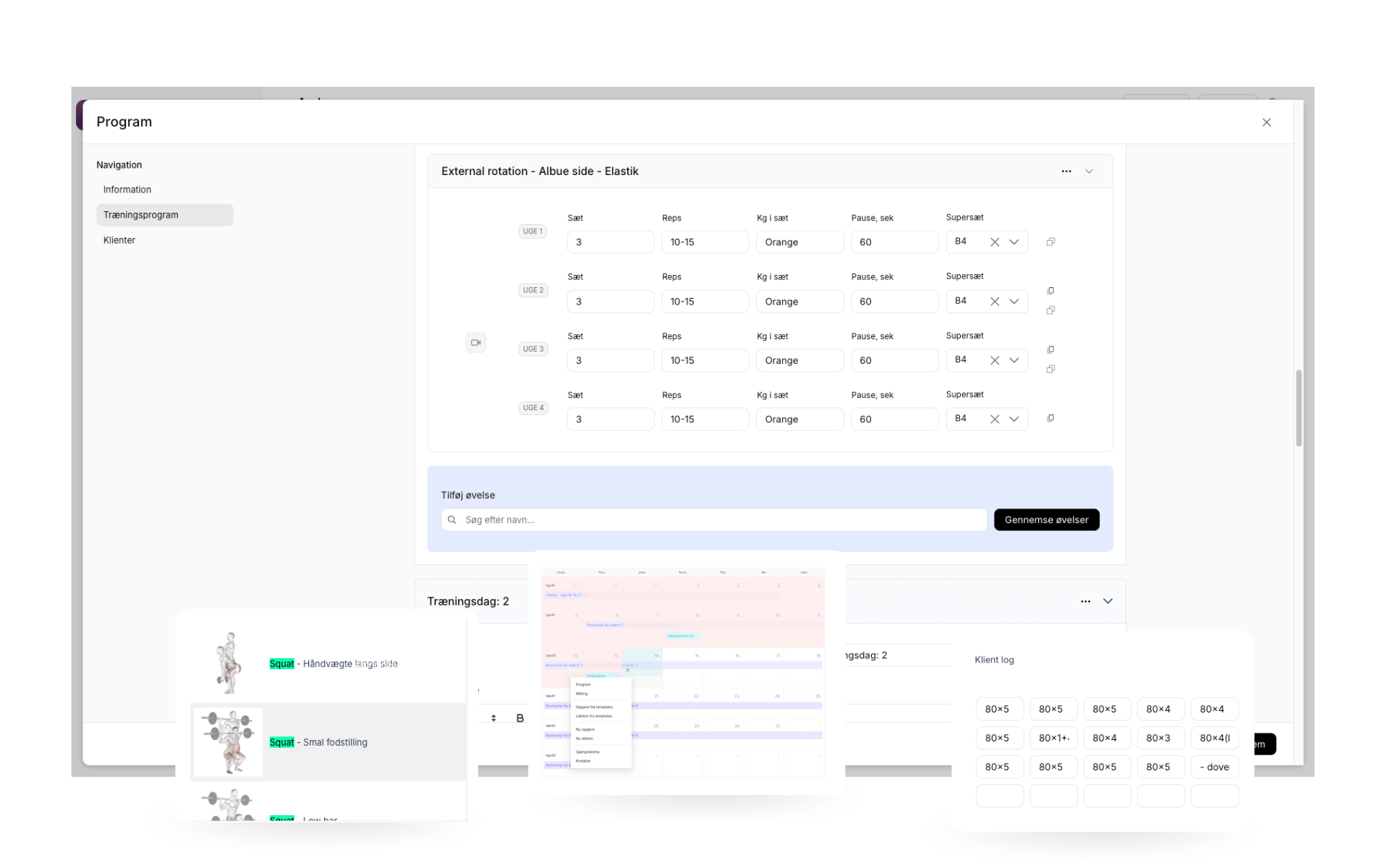 Coachplan træningsprogram builder