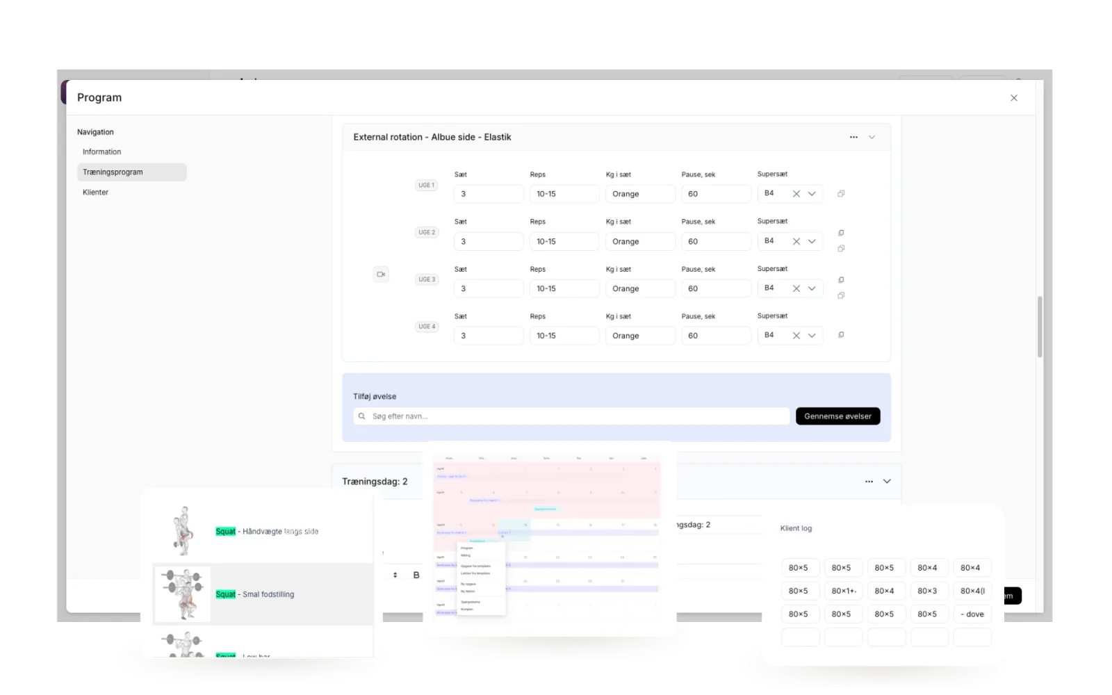 Coachplan træningsprogram builder