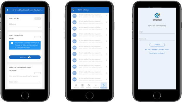Screenshot fra Survey App — Online/offline inspektionsværktøj projekt