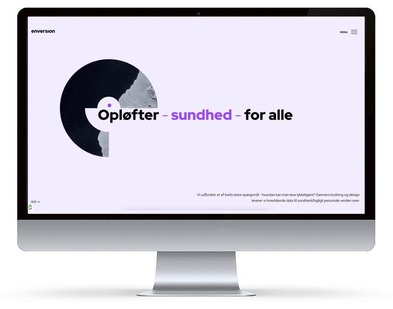Screenshot fra Enversion — Brand Website projekt