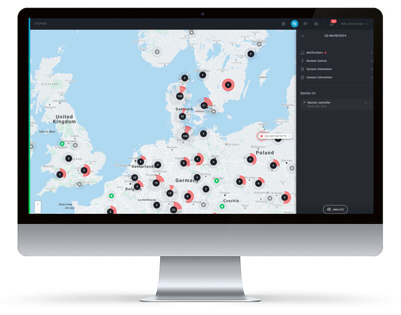 Screenshot fra Grundfos SYSMON projekt
