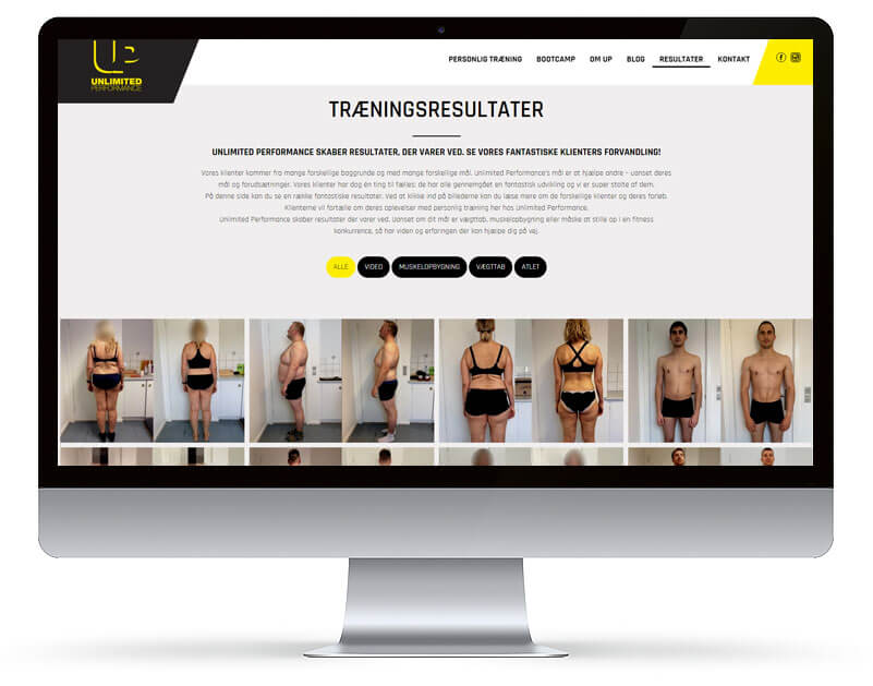 Screenshot fra Unlimited Performance projekt